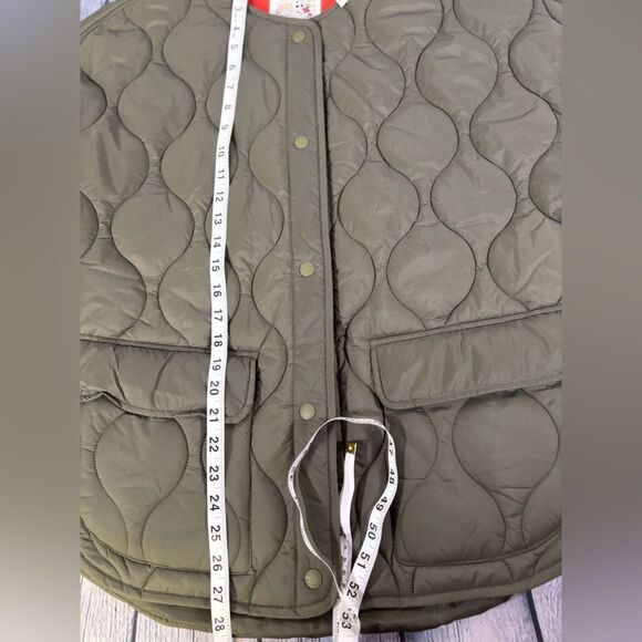 Offline by Aerie Military Green Cottagecore Casual Quilted Bomber Chore Jacket L - Picture 8 of 13